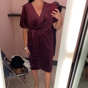 Rachel Roy burgundy velvet dress